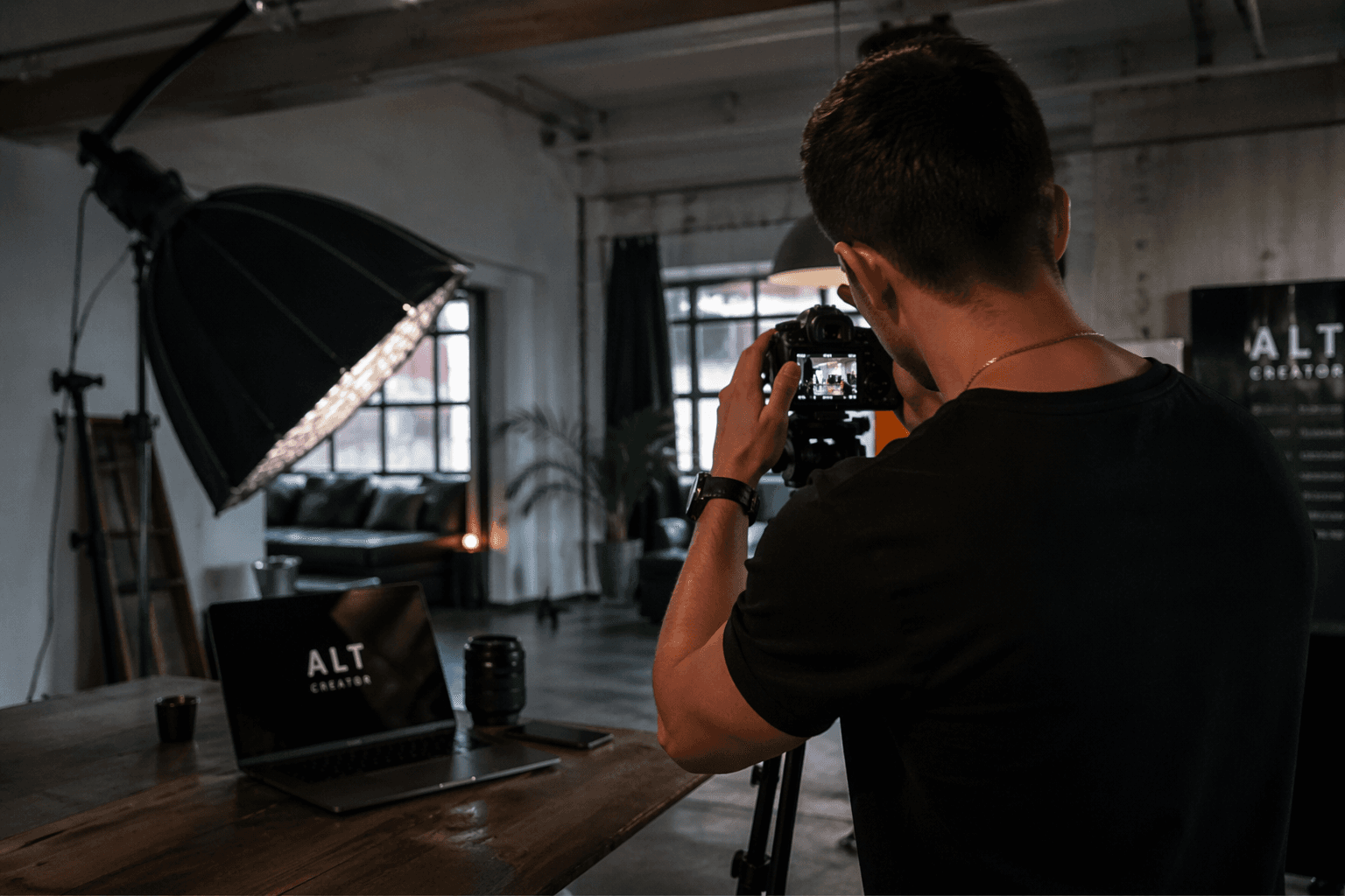 Paul Alt bei einer Content-Produktion